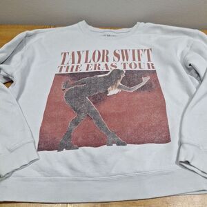 Taylor Swift The Eras Tour White Sweatshirt Size Xl‎ As Is Spots